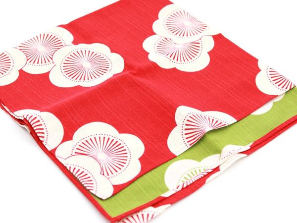 48cm Isa Monyo Reversible Furoshiki | Ume Red/Green