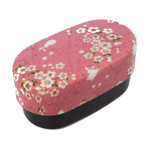 Sakura Rabbit Oval Bento Box 830mL | Pink