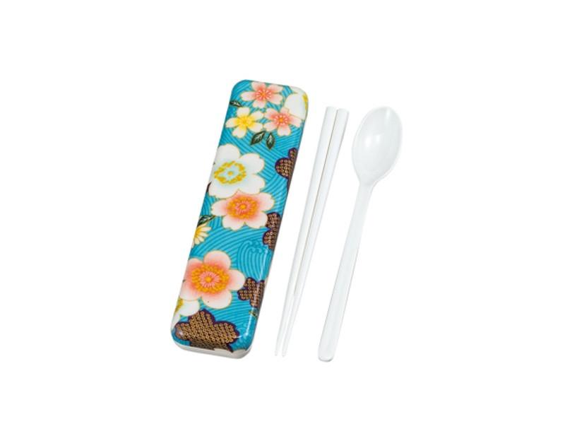 Kaga Sakura Cutlery Set | Blue