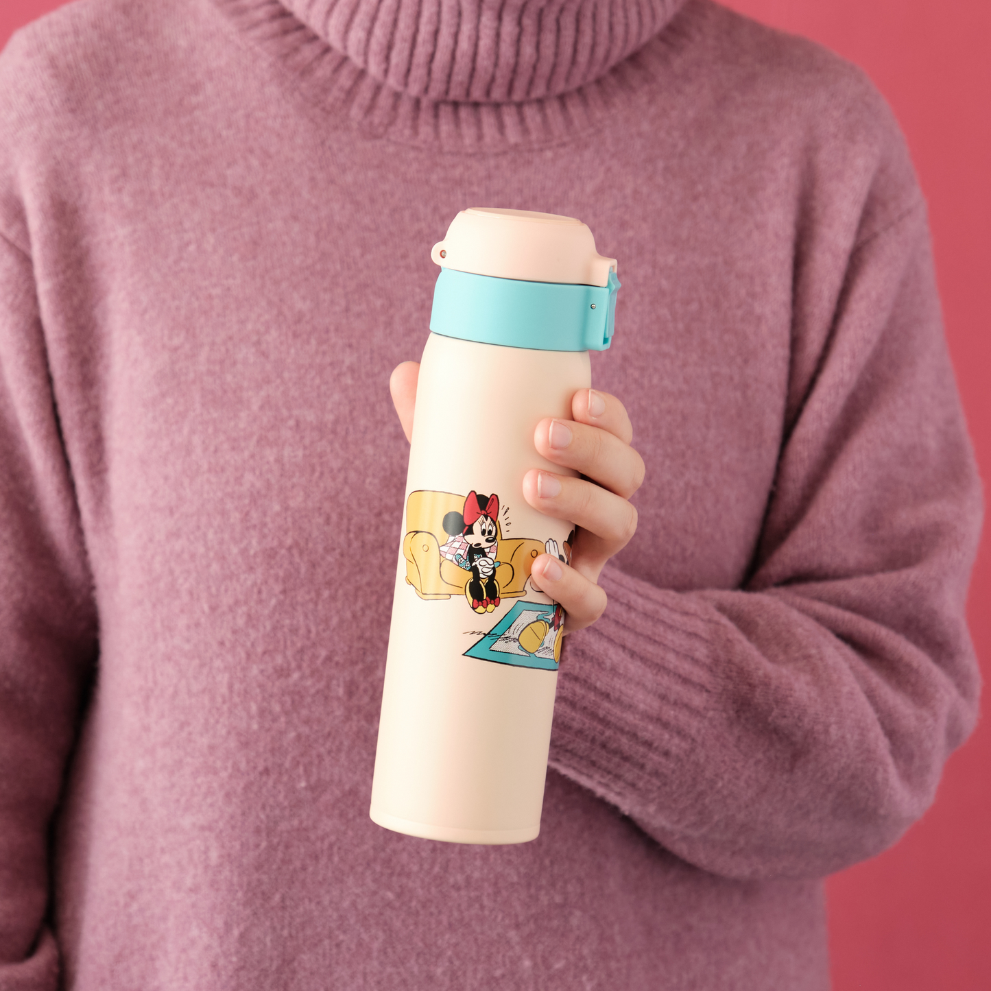 Stainless Steel Bottle | Retro Mickey and Minnie, 480mL