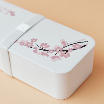 Sakura Oval Bento | White, 550mL