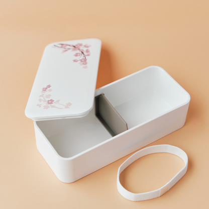Sakura Oval Bento | White, 550mL