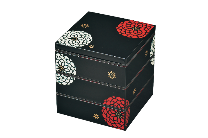 Ojyu Three Tier Picnic Box Large | Black