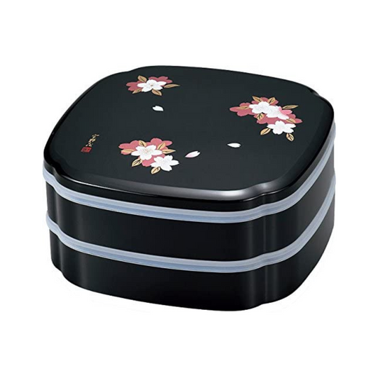 Cherry Blossom Picnic Bento | Black Lacquer (24.5cm)