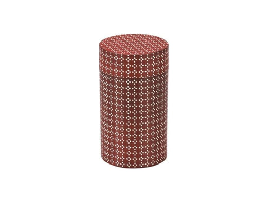 Dotted Flowers Chestnut Brown Tea Canister | Large (650mL)