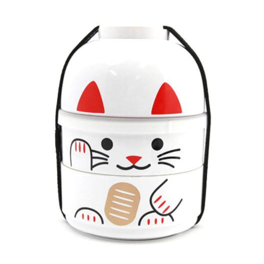 Kokeshi Bento | Maneki Neko, White