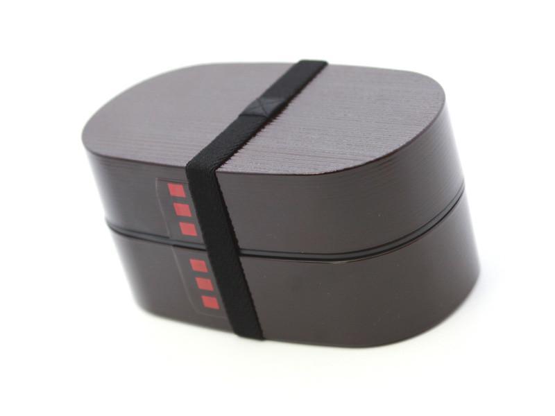 Nuri Wappa Wood Tone Bento Box 900mL | Dark Wood