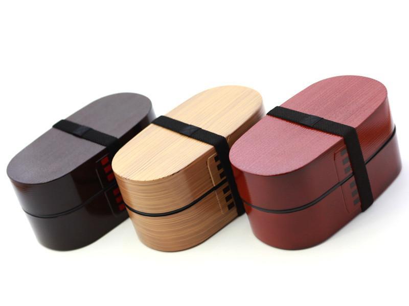 Nuri Wappa Wood Tone Bento Box 900mL | Red