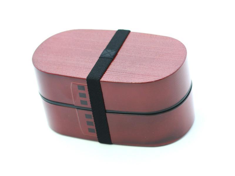 Nuri Wappa Wood Tone Bento Box 900mL | Red