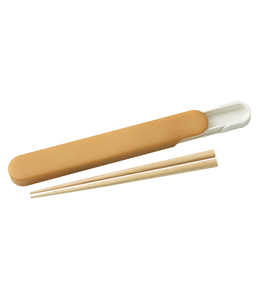 Haramaki Light Brown Wood Chopstick Set