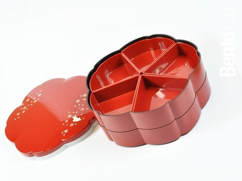 2-tier Picnic Bento | Sakura Usagi Red 23cm