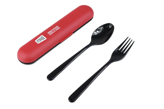 Storage Lunch Cutlery Set | Red