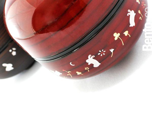 Wanwan and bowl usagi | Red Mokume
